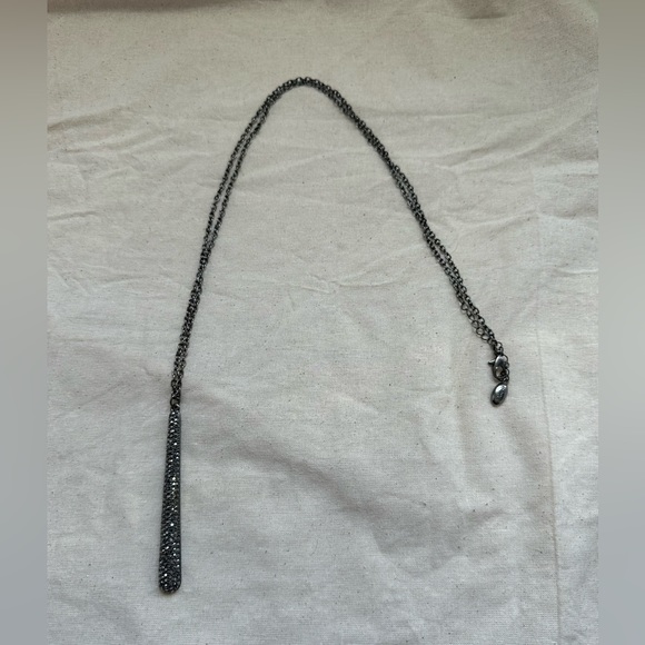 Fashion Necklace gun plated metal with black coloured crystals - Picture 8 of 8